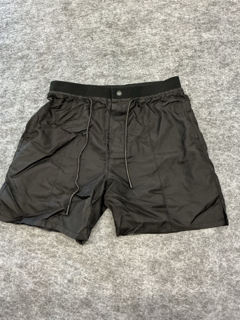 R+A Men's Black Elastic Waist Drawstring Shorts Size XS